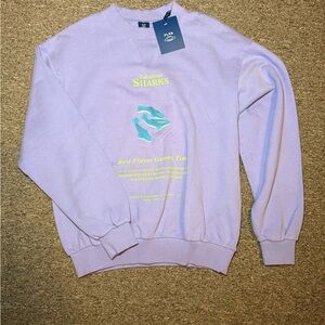 Purple Sweatshirt with Graphic Print